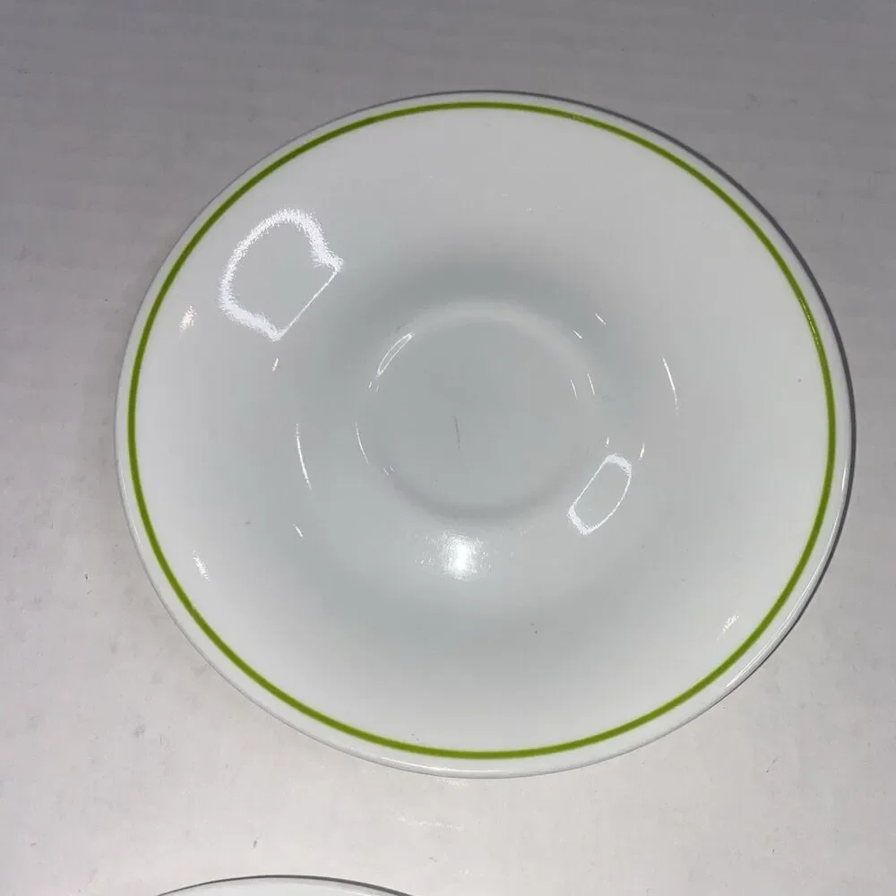 Lot Of 2 Corelle Coffee Cup Saucers Wildflower or Strawberry Sundae Pattern USA